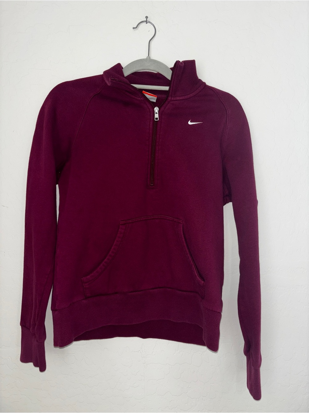 Nike Deep Berry Zip Pullover with Nike Athletic Dept Tag